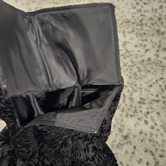 Dorothy Samuel SZ 6 Dark Romantic Black Burnout Velvet Paisley Goth Bodysuit - Picture 6 of 12